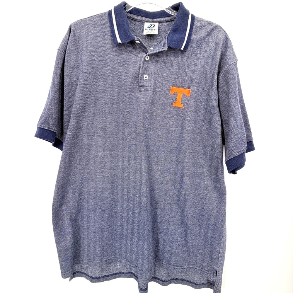 Vintage Dynasty Tennessee Volunteers Polo Shirt Mens XXL Power T Herringbone